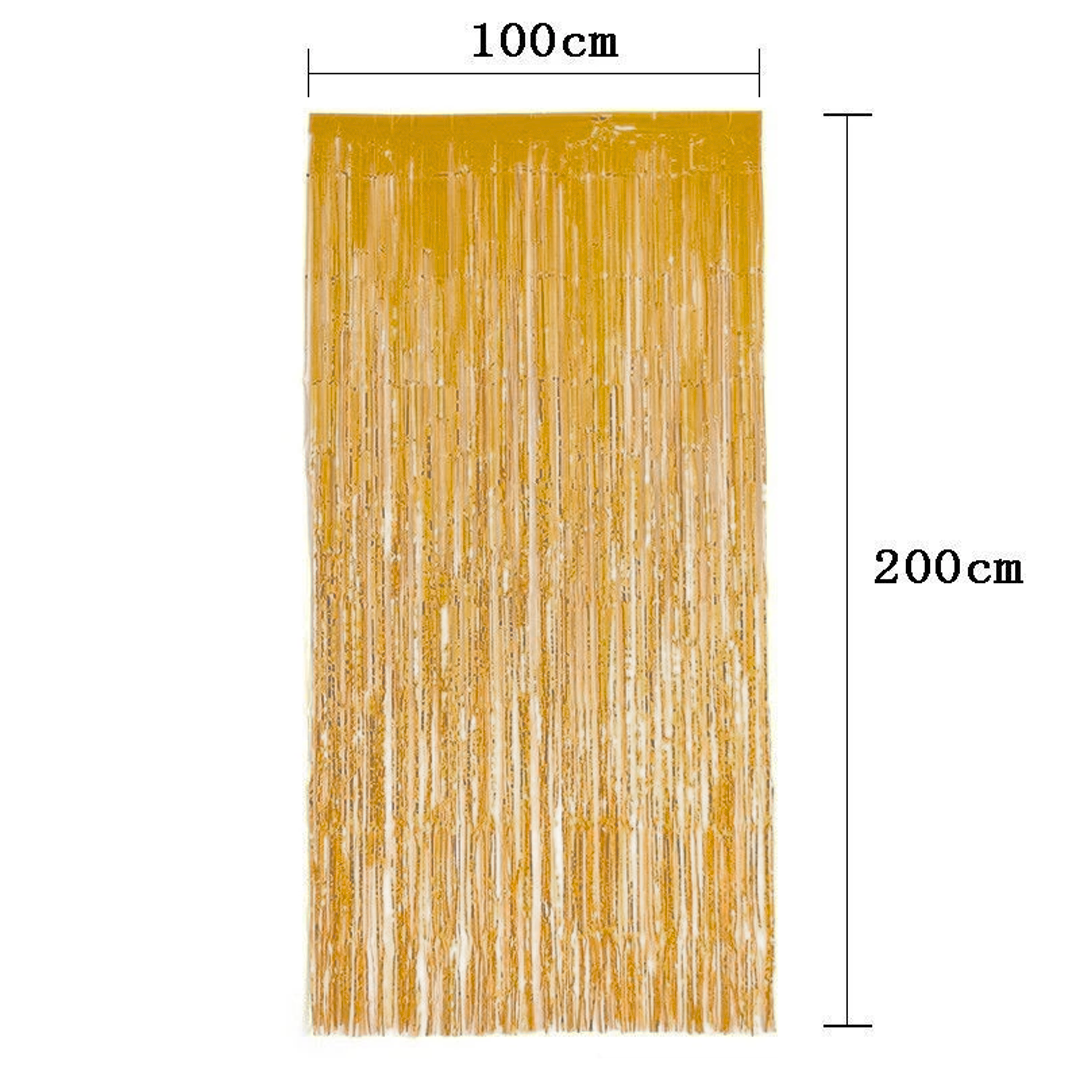 Gold theme: Tinsel Foil Curtain Backdrop (1m x 2m)
