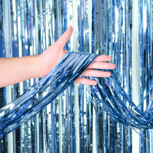 Load image into Gallery viewer, Blue theme: Tinsel Foil Curtain Backdrop (1m x 2m)
