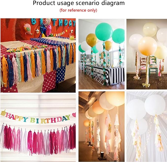 Pink Theme: Tissue Paper Tassel Garland (Mix Colour)