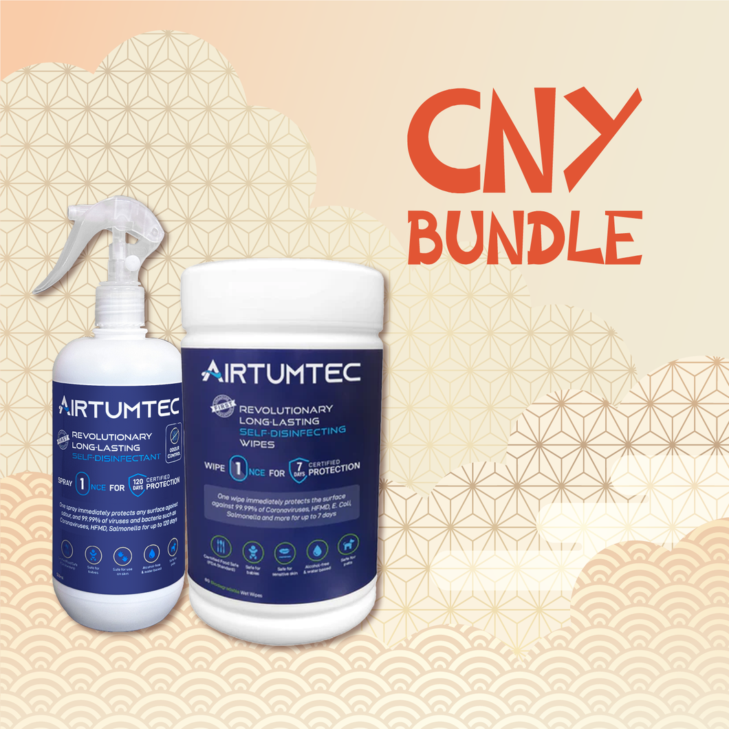 CNY AirTumTec Bundle - 1 Big Spray and 1 Big Wipes