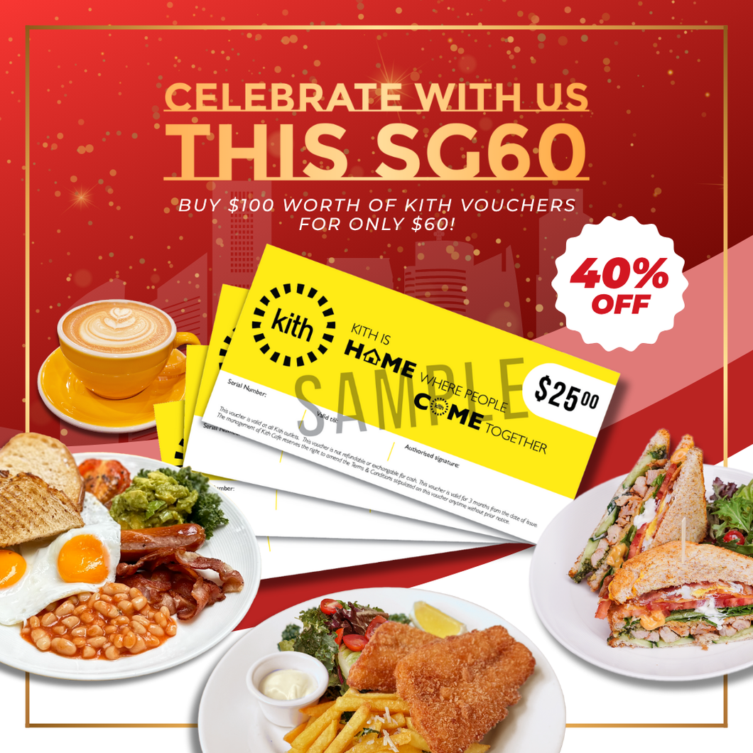 SG60 Flash Deal— $100 Kith Vouchers for $60
