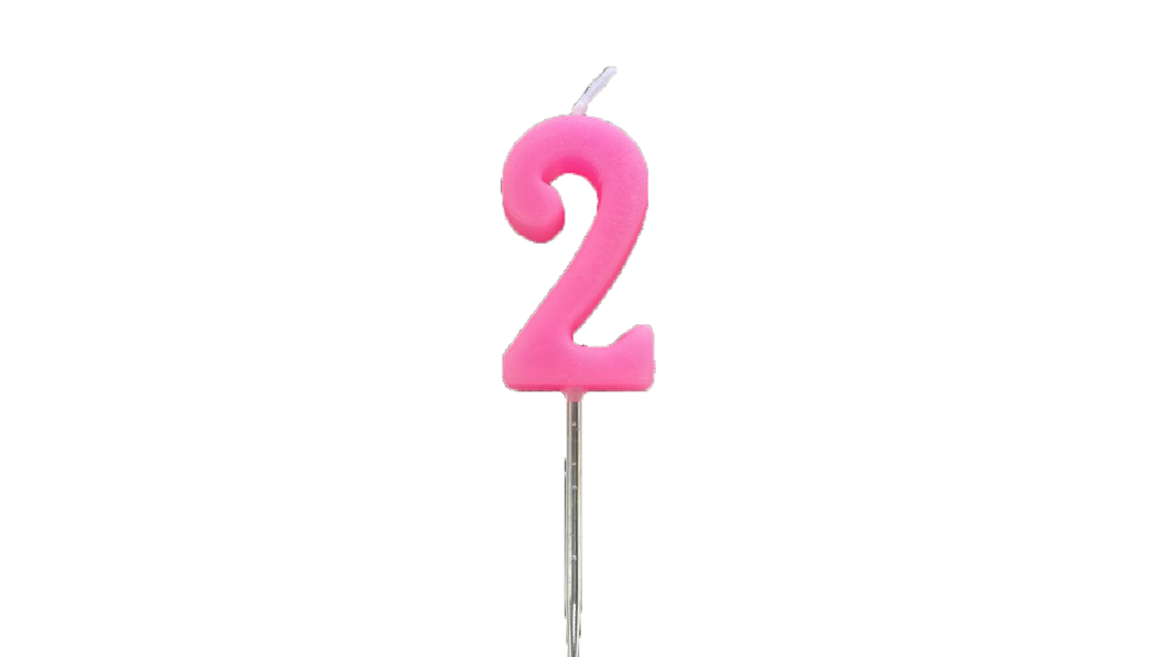 Number '2' Candle