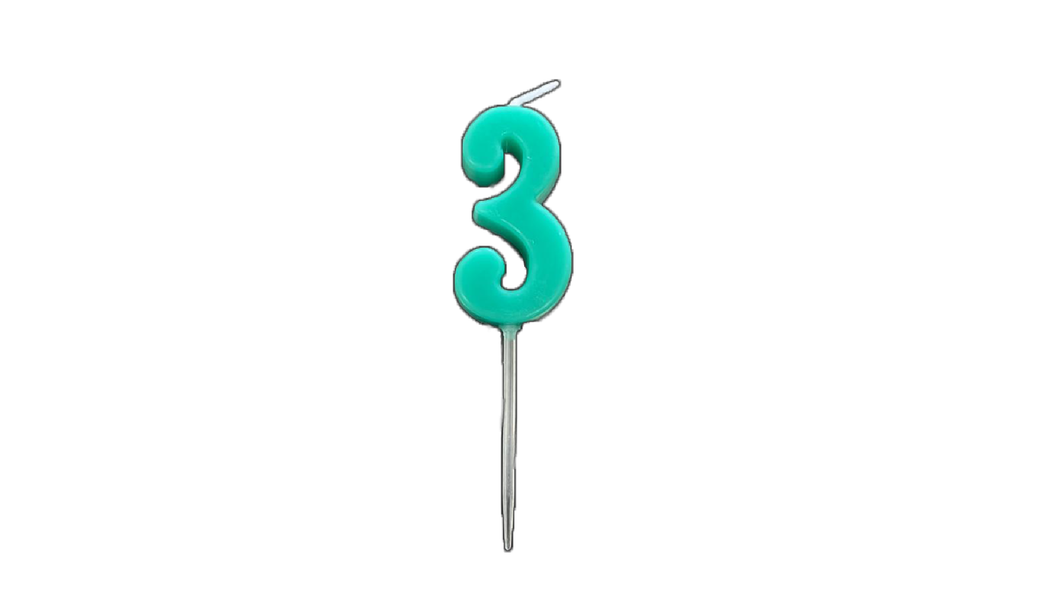 Number '3' Candle