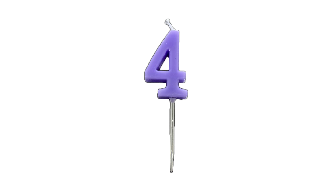 Number '4' Candle