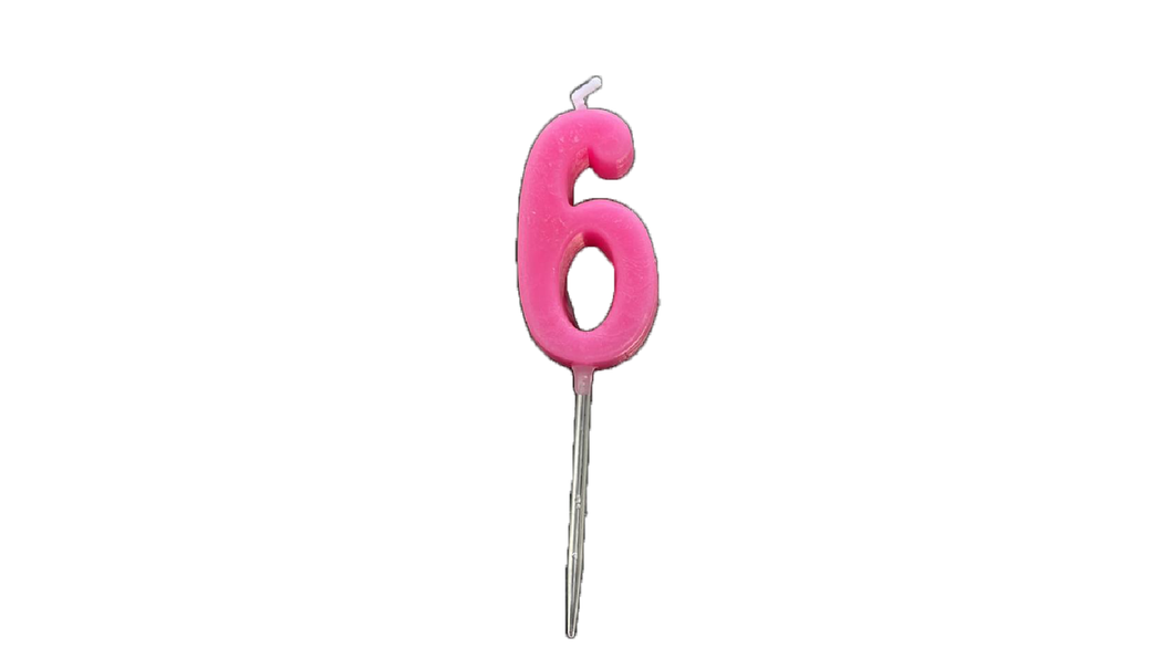 Number '6' Candle